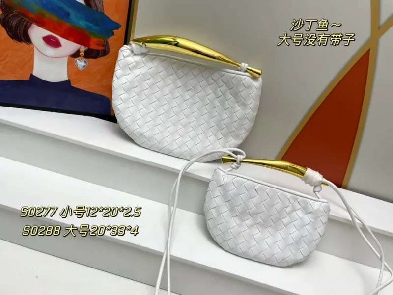BV Woven Sardine Top Handle Bag S0277 Small - Image 5