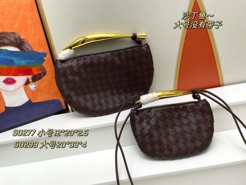 BV Woven Sardine Top Handle Bag S0277 Small - Image 6