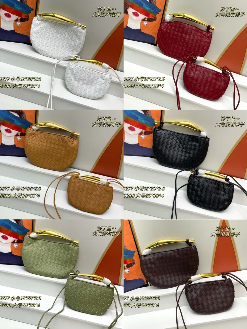 BV Woven Sardine Top Handle Bag S0277 Small - Image 7