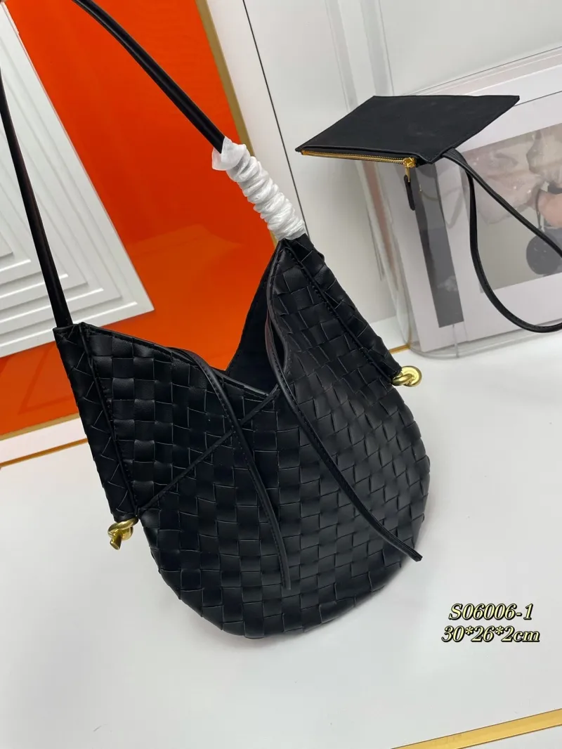 BV Woven Leather Top Handle Bag S06006-1