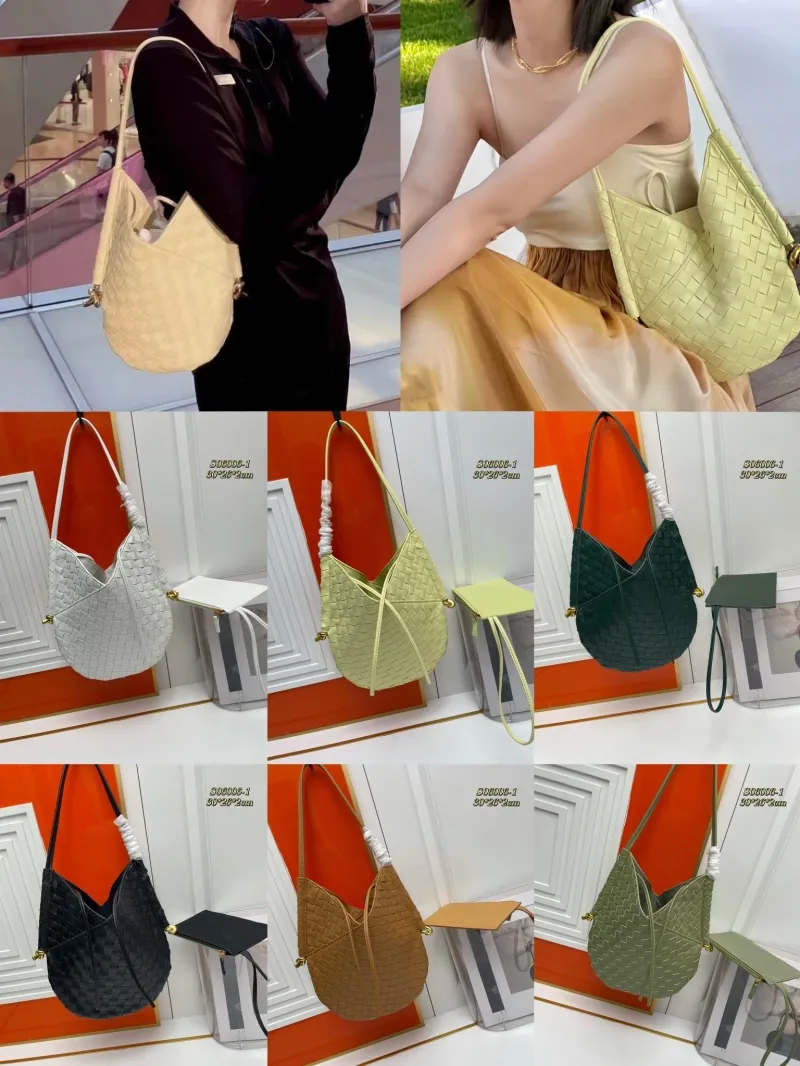 BV Woven Leather Top Handle Bag S06006-1 - Image 7