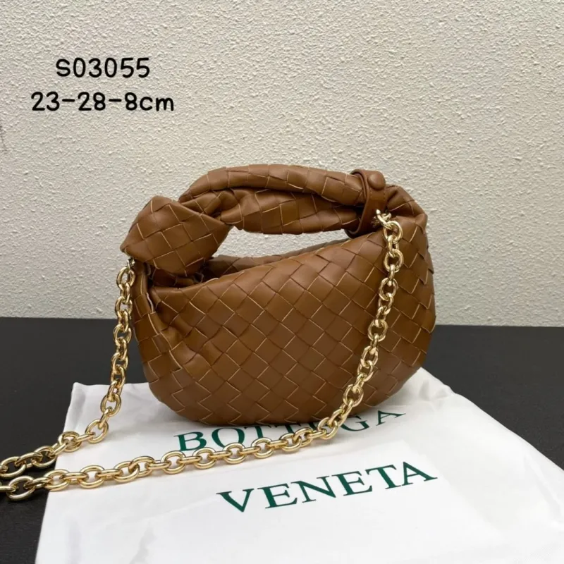 Bottega Veneta Brown Woven Top Handle Bag S03055
