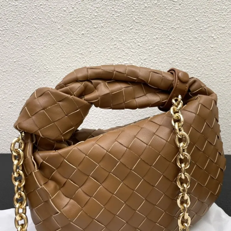 Bottega Veneta Brown Woven Top Handle Bag S03055 - Image 4