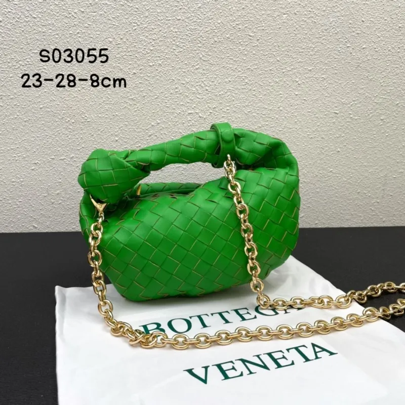 Alternative view of Bottega Veneta Green Woven Top Handle Bag S03055