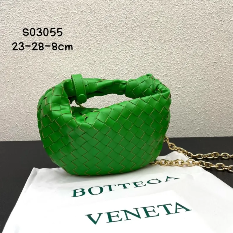 Bottega Veneta Green Woven Top Handle Bag S03055 - Image 3