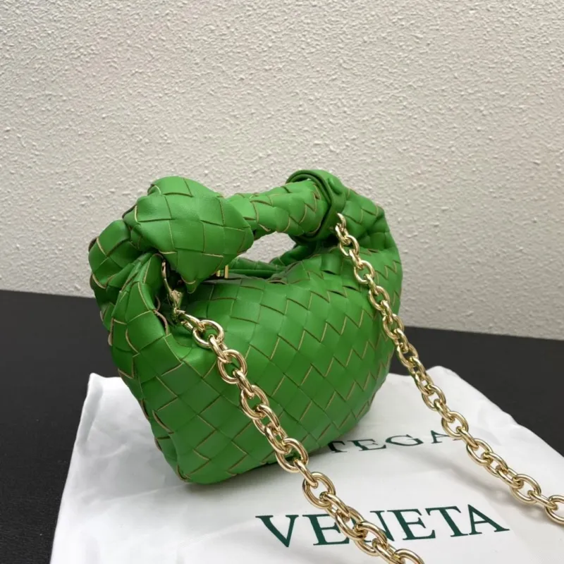 Bottega Veneta Green Woven Top Handle Bag S03055 - Image 5