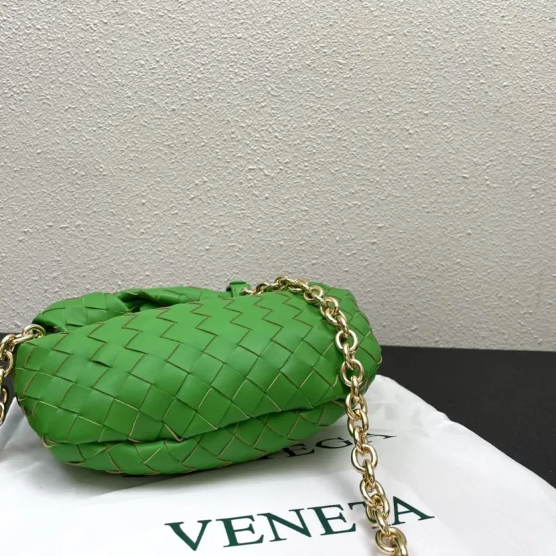 Bottega Veneta Green Woven Top Handle Bag S03055 - Image 7