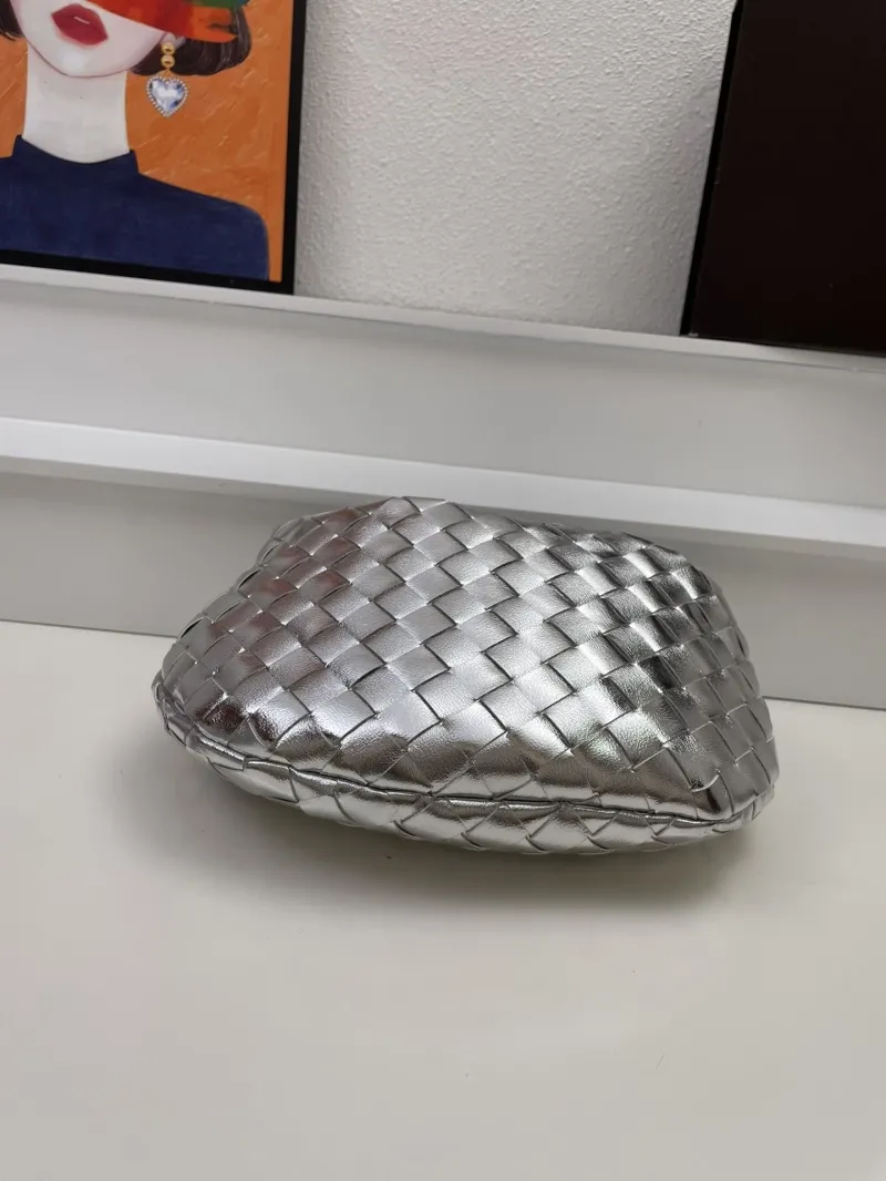 BV Silver Woven Top Handle Bag S03055 - Image 6