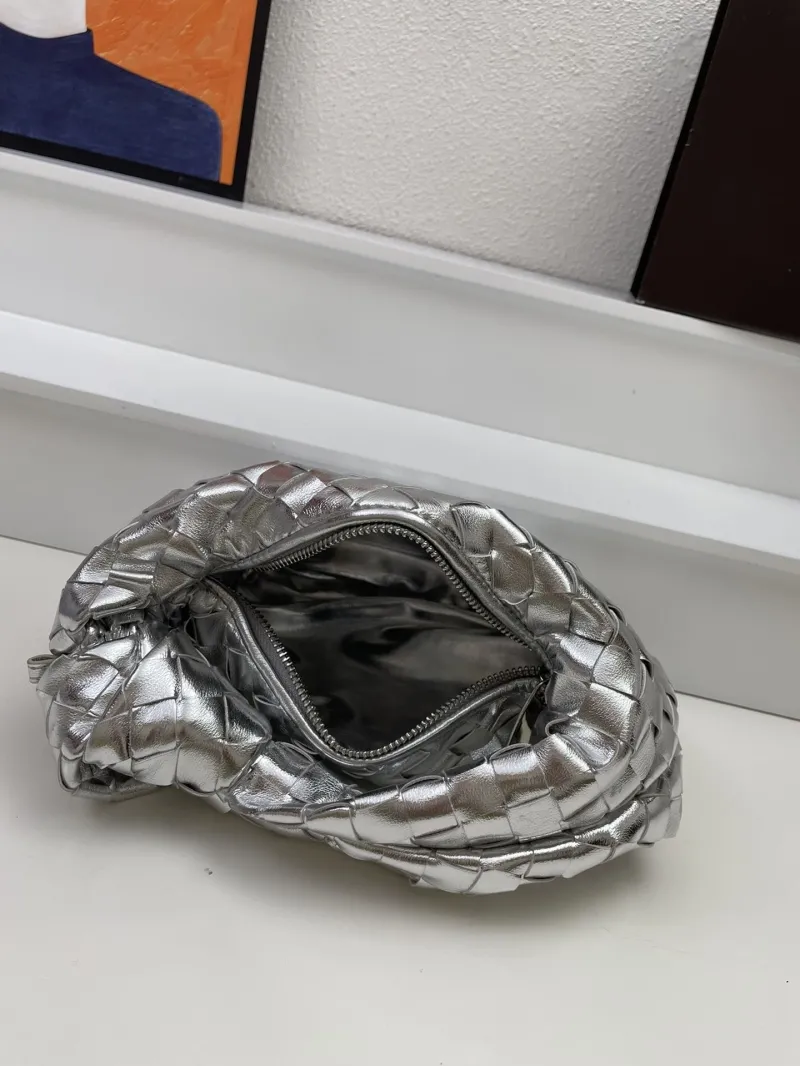 BV Silver Woven Top Handle Bag S03055 - Image 7
