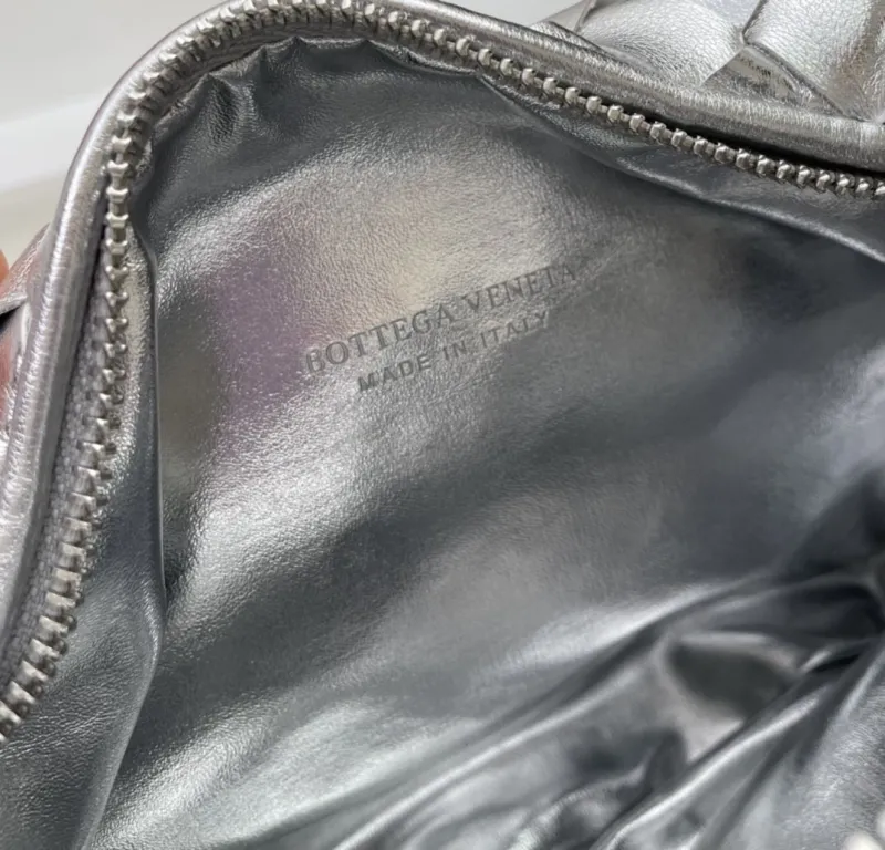 BV Silver Woven Top Handle Bag S03055 - Image 8
