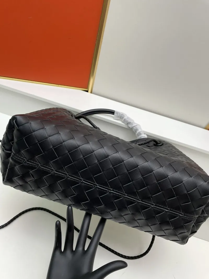 BV Black Woven Top Handle Bag S05022 - Image 7