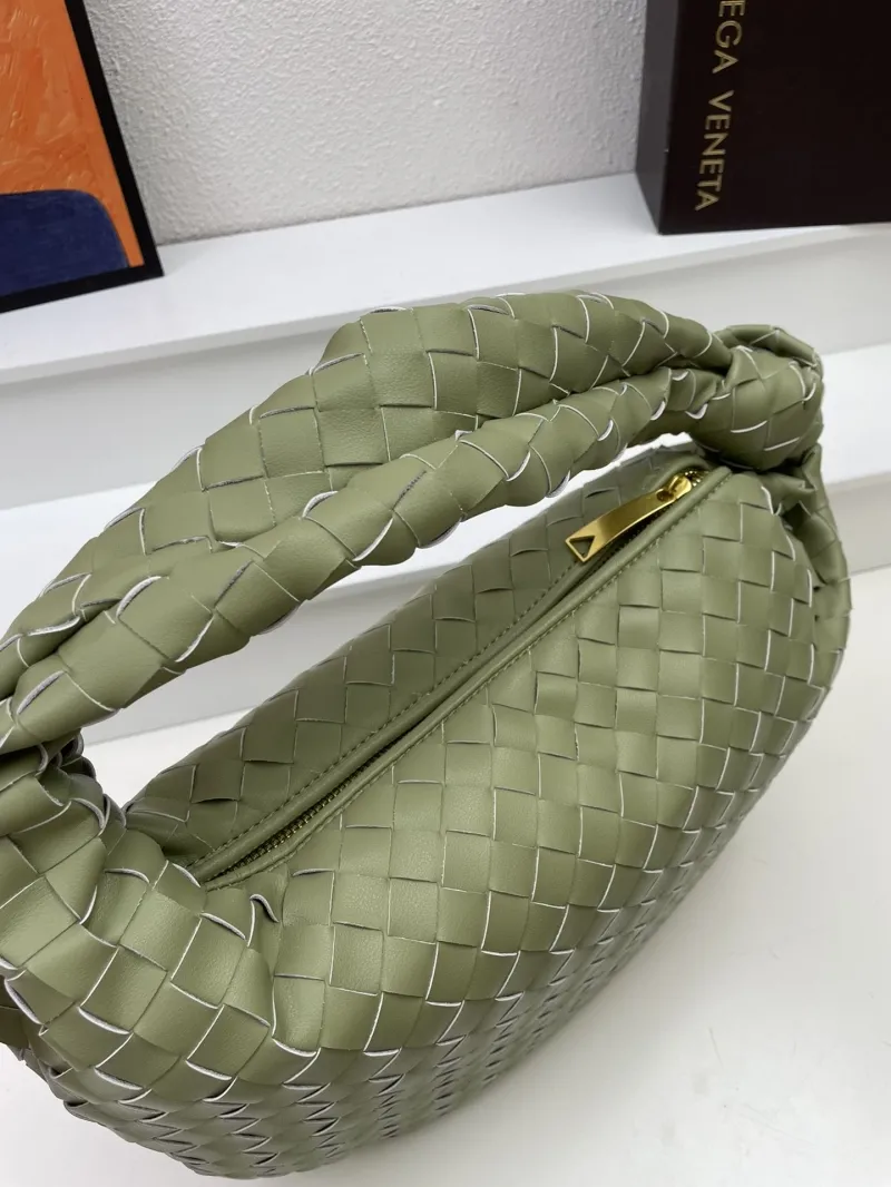 Bottega Veneta Olive Green Woven Top Handle Bag S03055 36cm - Image 5