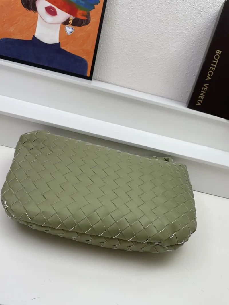 Bottega Veneta Olive Green Woven Top Handle Bag S03055 36cm - Image 7