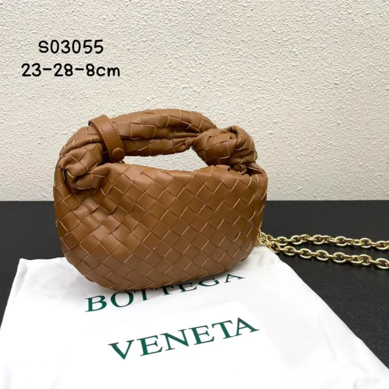 Bottega Veneta Brown Top Handle Bag S03055 23-28-8cm - Image 3