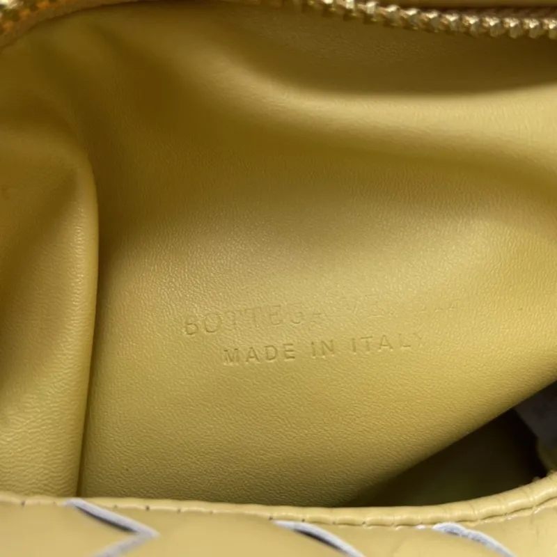 Bottega Veneta Yellow Woven Top Handle Chain Bag S03055 - Image 9