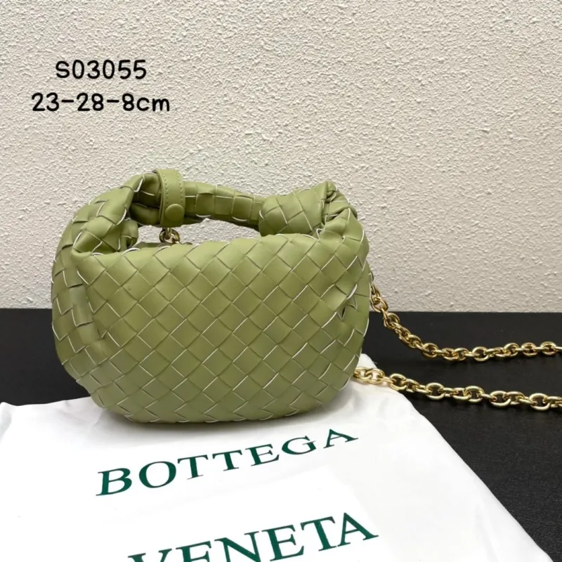 Bottega Veneta Olive Green Woven Top Handle Bag S03055 - Image 3