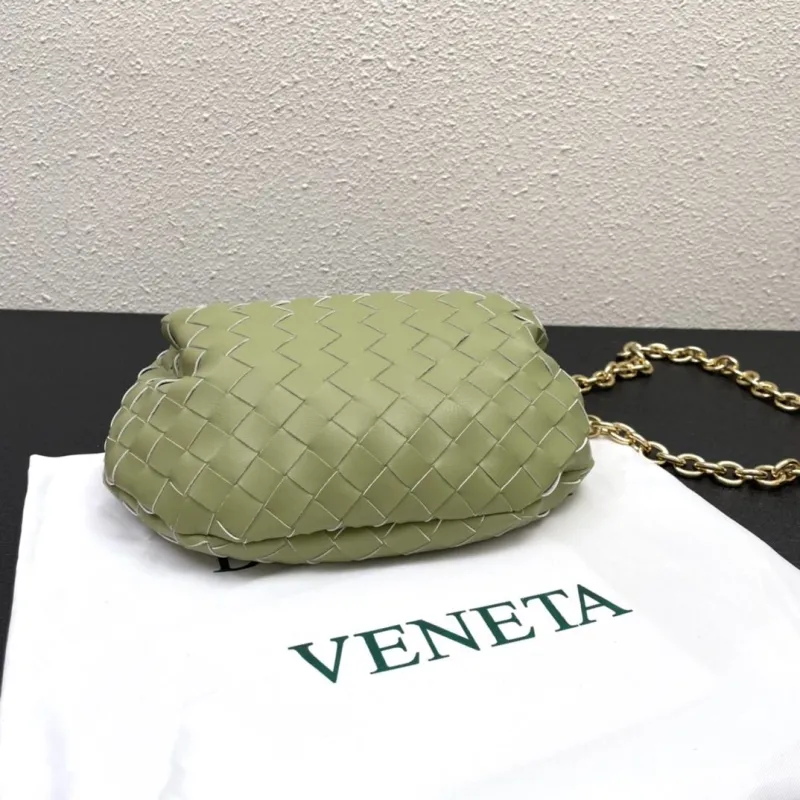 Bottega Veneta Olive Green Woven Top Handle Bag S03055 - Image 7