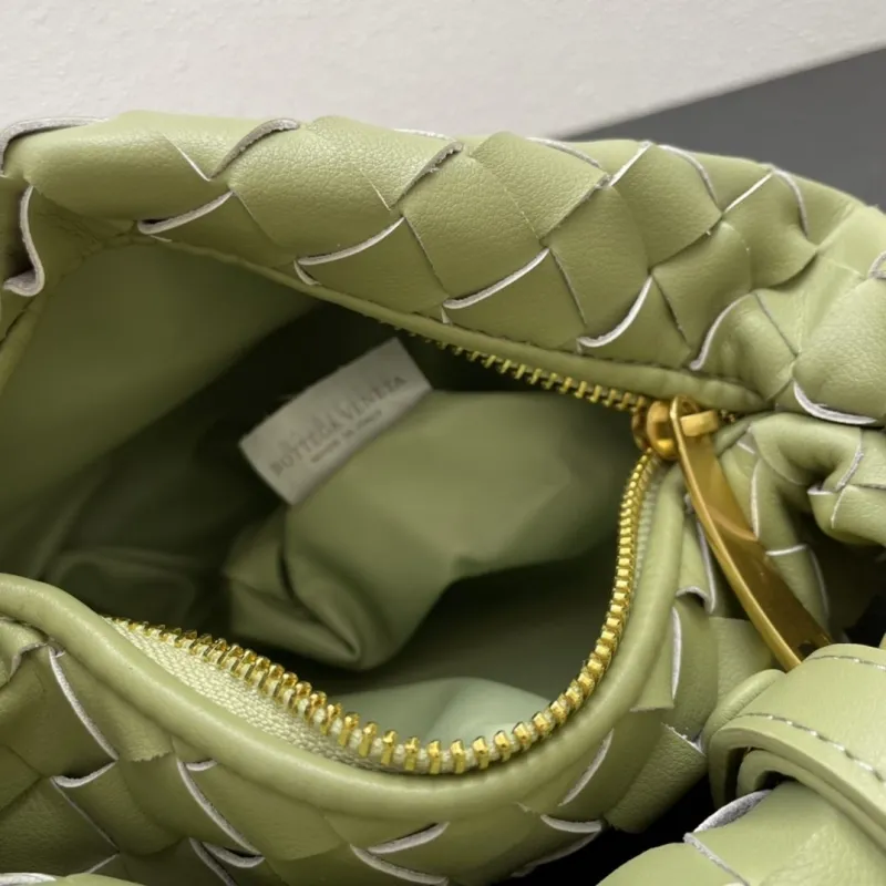 Bottega Veneta Olive Green Woven Top Handle Bag S03055 - Image 8