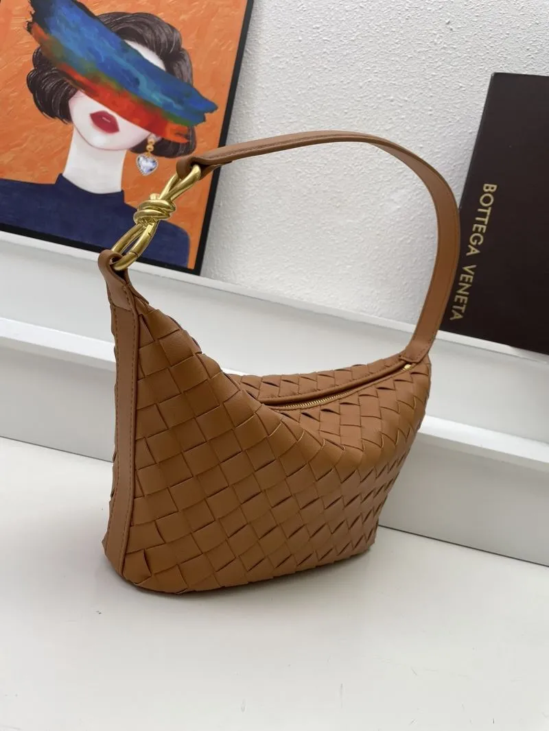Bottega Veneta Brown Woven Hobo Bag 8294 - Image 3