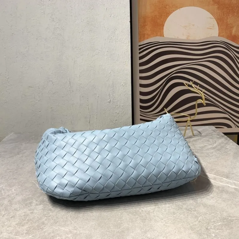 Bottega Veneta Light Blue Woven Hobo Bag 5952 - Image 7