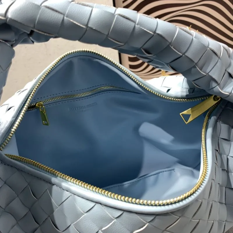 Bottega Veneta Light Blue Woven Hobo Bag 5952 - Image 8
