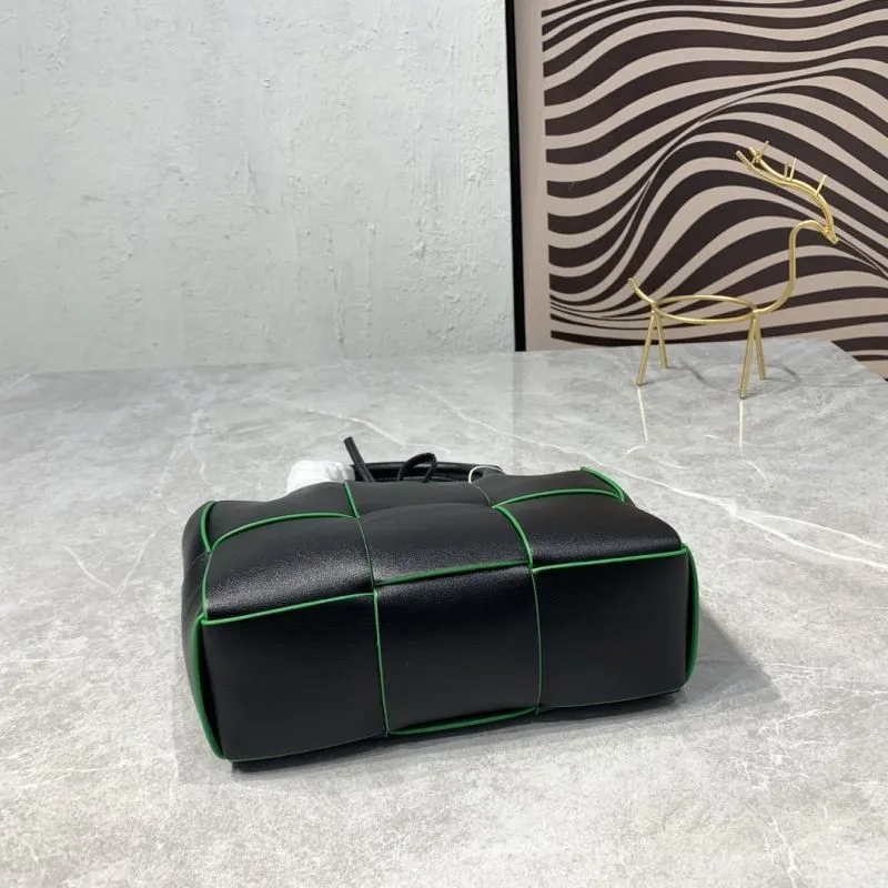 Bottega Veneta 9658 Black Green Tote Bag - Image 6