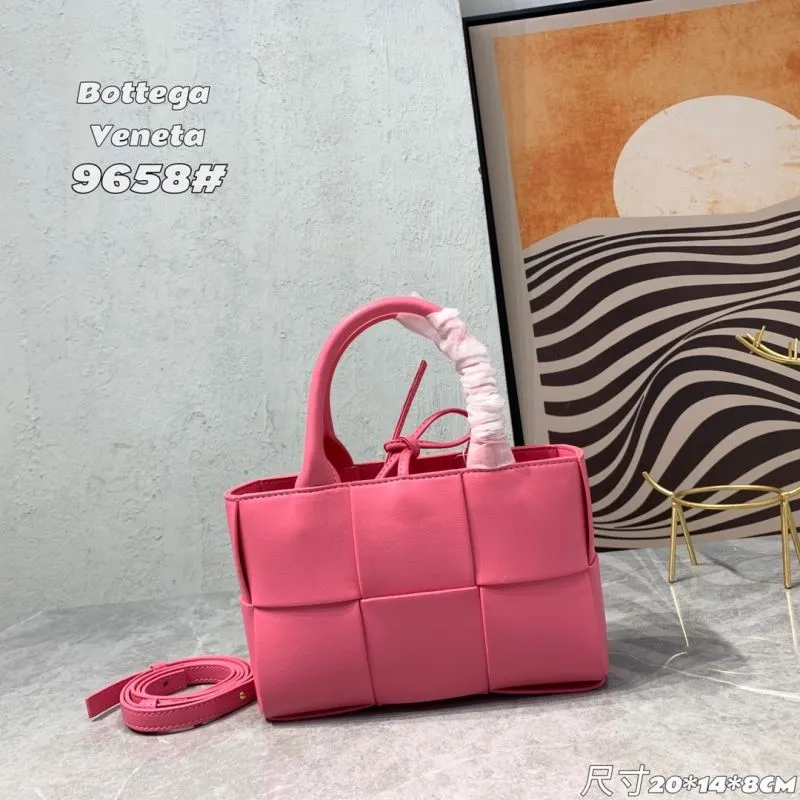Bottega Veneta Pink Woven Tote Bag 9658 - Image 3