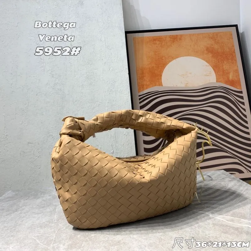 Alternative view of Bottega Veneta 5952 Beige Woven Hobo Bag