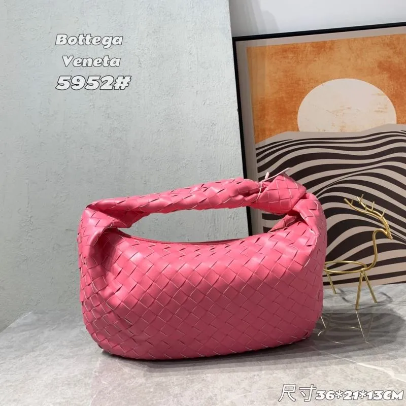 Bottega Veneta 5952 Pink Woven Handbag - Image 3