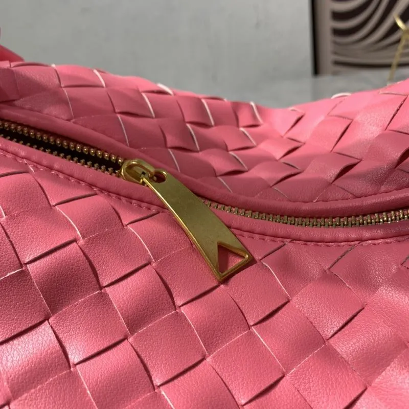 Bottega Veneta 5952 Pink Woven Handbag - Image 4