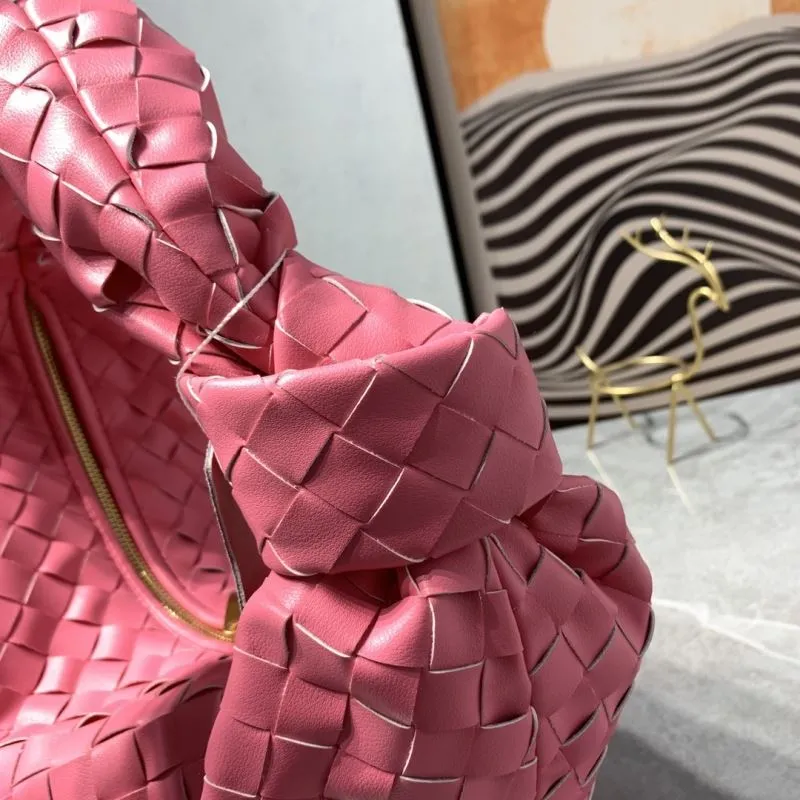 Bottega Veneta 5952 Pink Woven Handbag - Image 5
