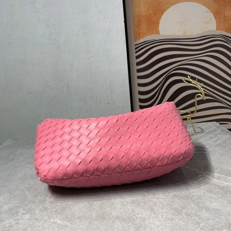 Bottega Veneta 5952 Pink Woven Handbag - Image 7