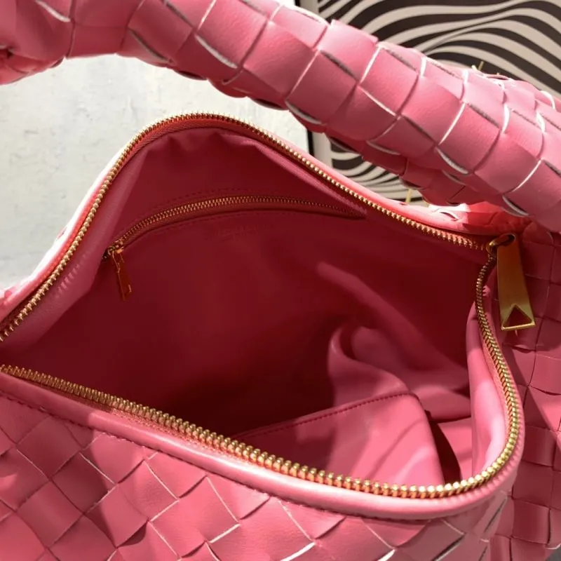 Bottega Veneta 5952 Pink Woven Handbag - Image 8