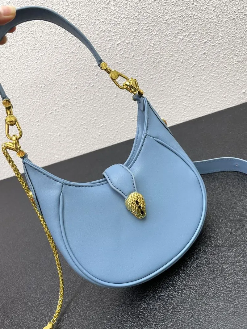 BVLGARI Light Blue Small Hobo Bag 291632 - Image 3