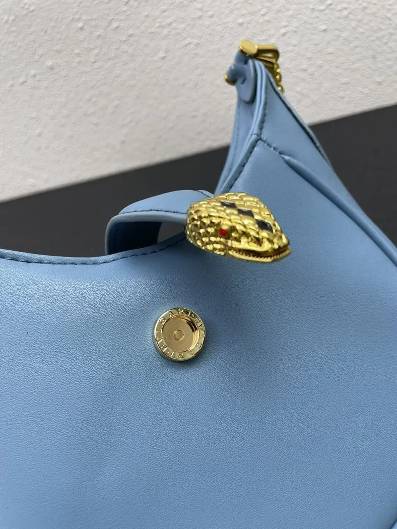 BVLGARI Light Blue Small Hobo Bag 291632 - Image 7