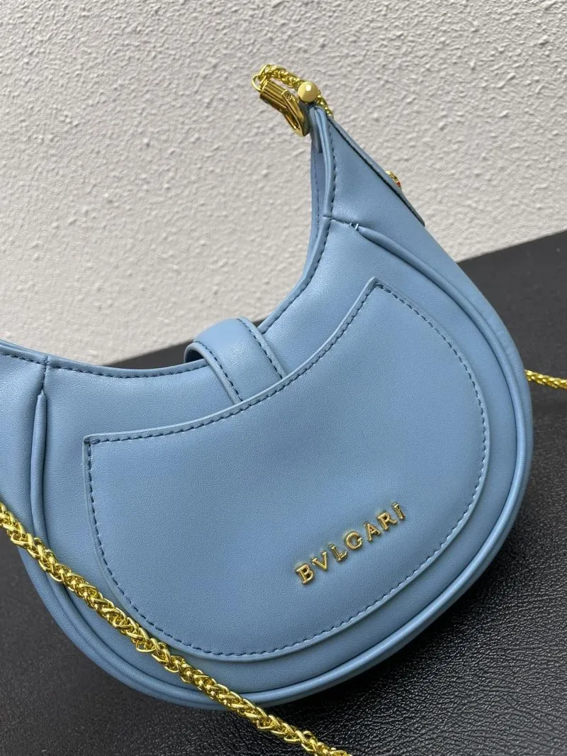 BVLGARI Light Blue Small Hobo Bag 291632 - Image 8