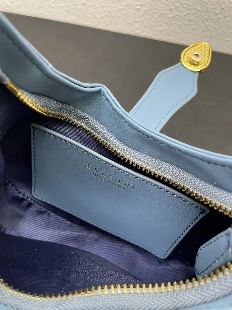 BVLGARI Light Blue Small Hobo Bag 291632 - Image 9