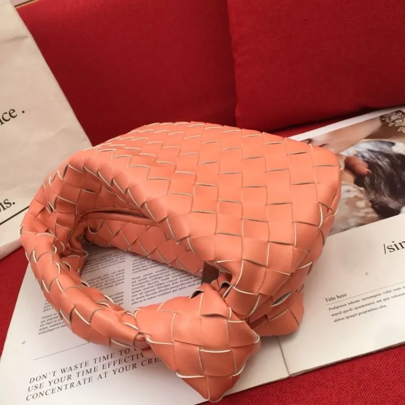 BV Coral Pink Woven Handbag 8078 - Image 6