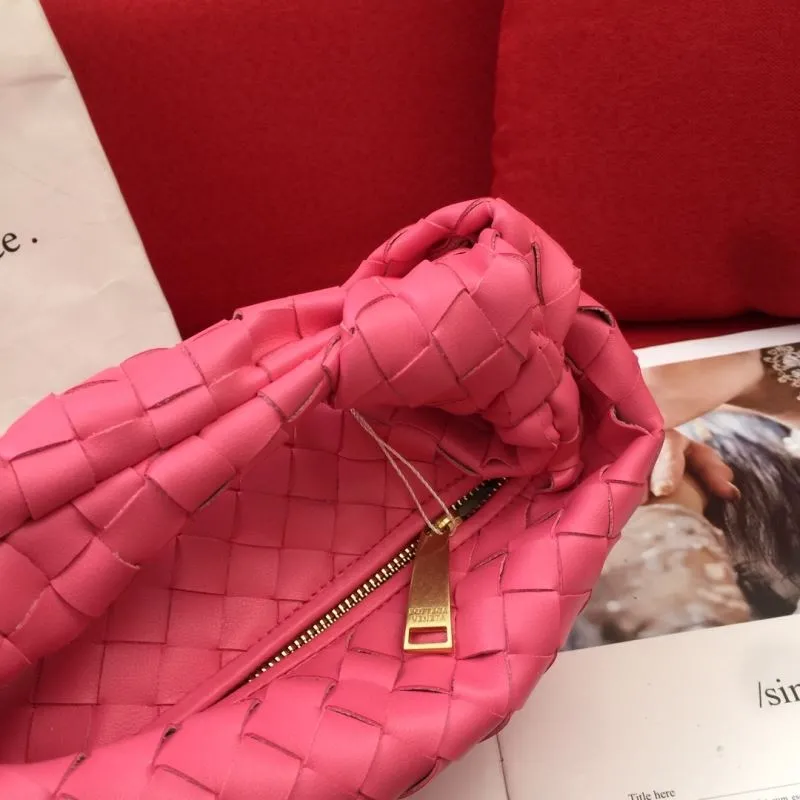 BV Pink Woven Handle Handbag 8078 - Image 4