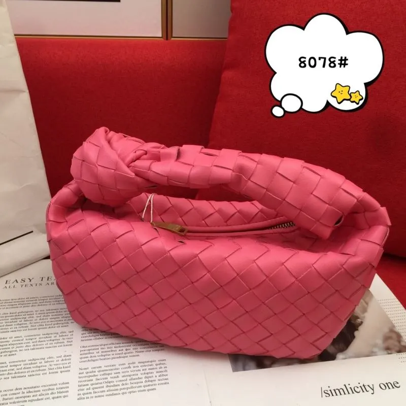 BV Pink Woven Handle Handbag 8078 - Image 5