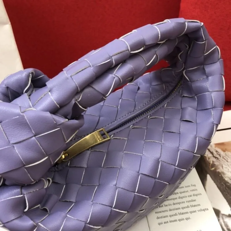 BV Purple Woven Knot Handle Handbag - Image 4