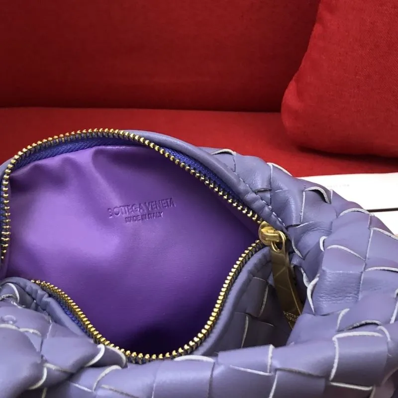 BV Purple Woven Knot Handle Handbag - Image 9