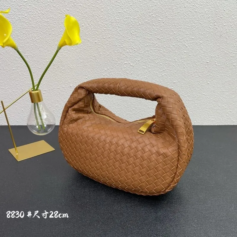Alternative view of BV Brown Woven Top Handle Handbag 8830 28cm