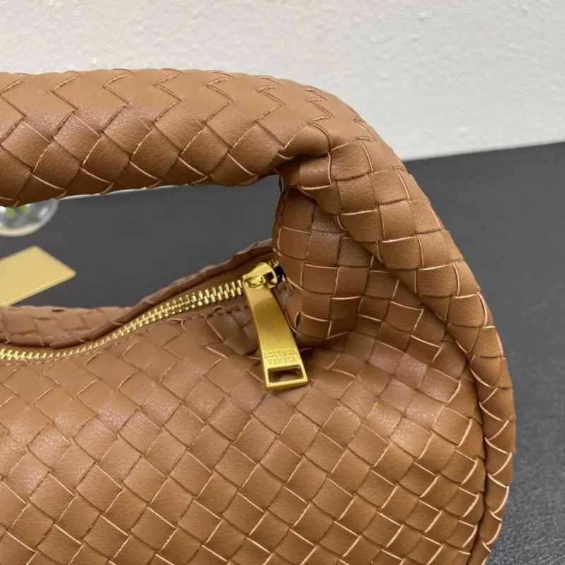 BV Brown Woven Top Handle Handbag 8830 28cm - Image 4