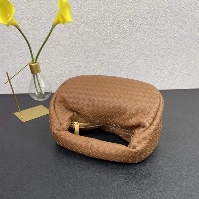 BV Brown Woven Top Handle Handbag 8830 28cm - Image 6