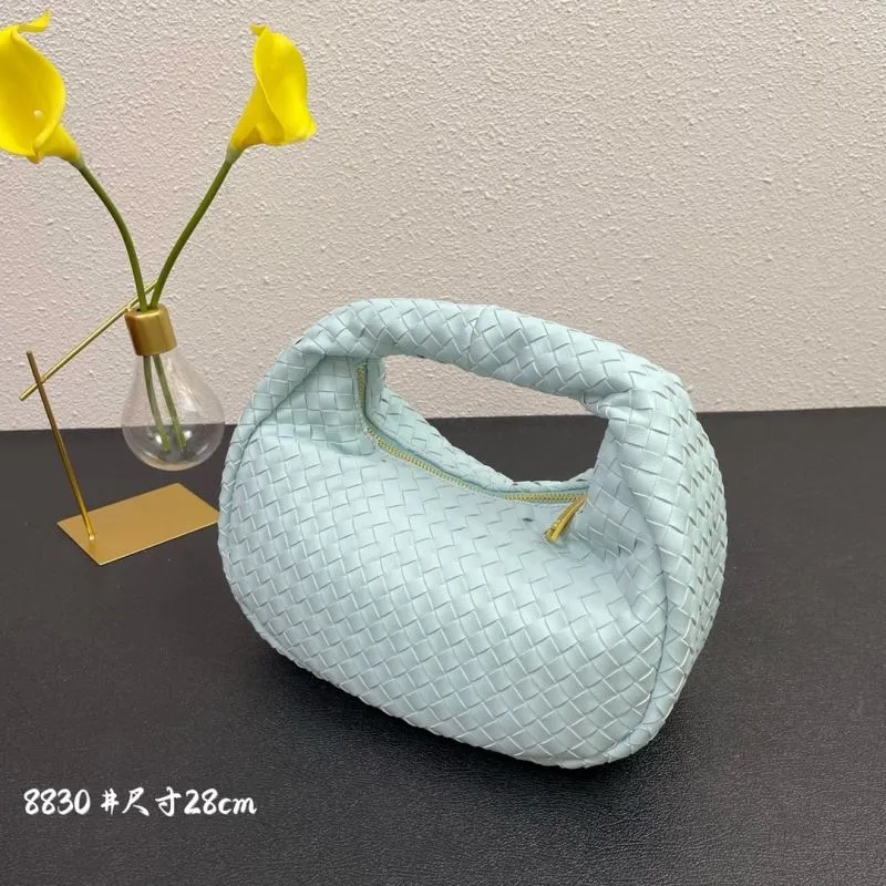 Alternative view of BV Woven Top Handle Handbag Light Blue Size 28cm SKU 8830
