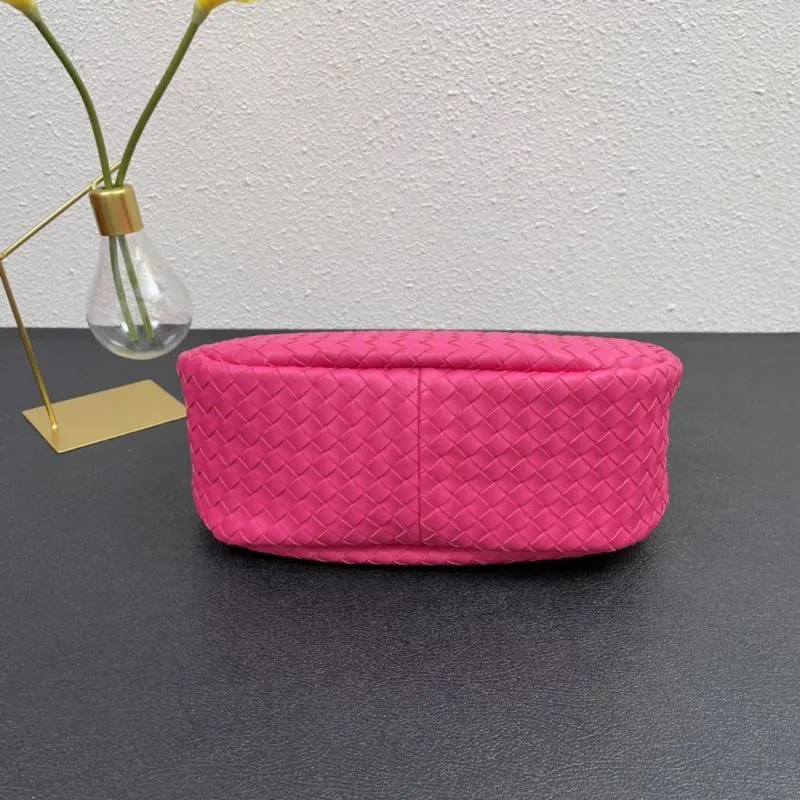 BV Woven Top Handle Bag 8830 Pink 28cm - Image 7