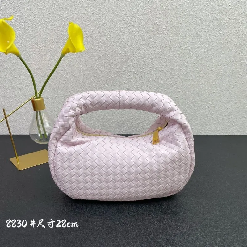 BV Light Pink Woven Handbag 28cm 8830