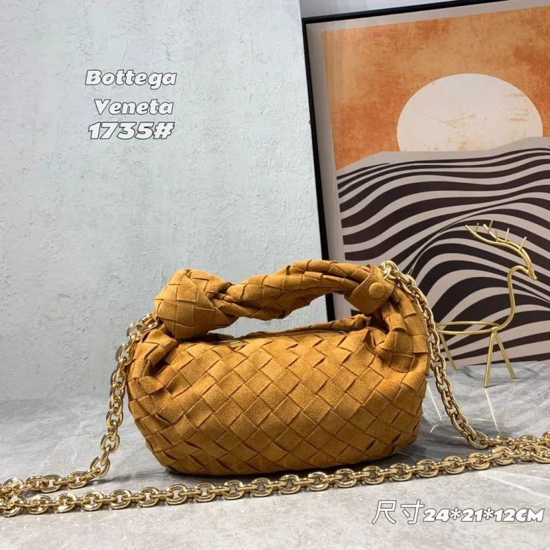 Bottega Veneta 1735 Tan Suede Handbag