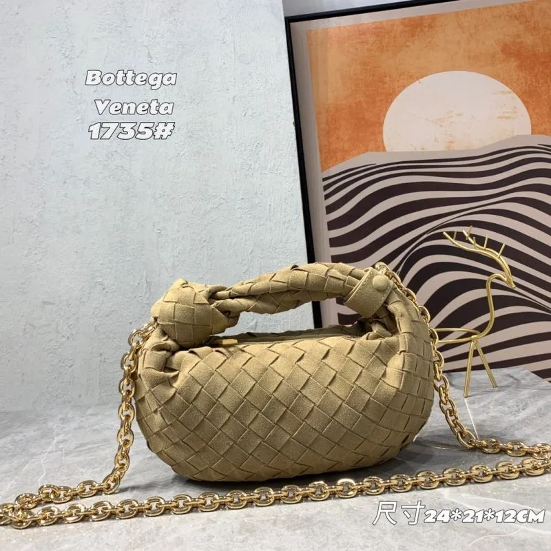 Bottega Veneta 1735# Beige Woven Shoulder Handbag